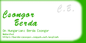 csongor berda business card